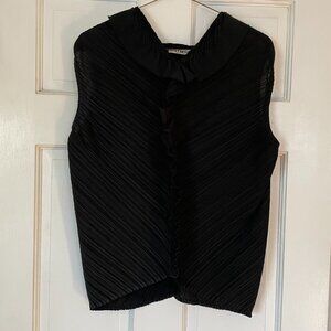 Issey Miyake White Label Black Sleeveless Top